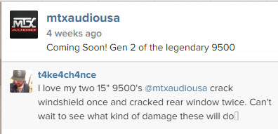 MTX Instagram Comment MTX 9500s cracked windsheild