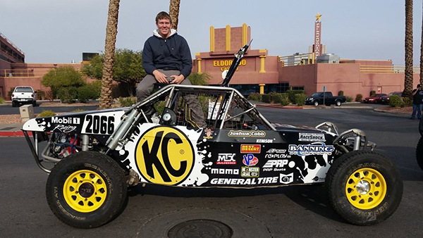 Josh Cobb with Race Car