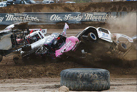 Pink Motor Sports Crash